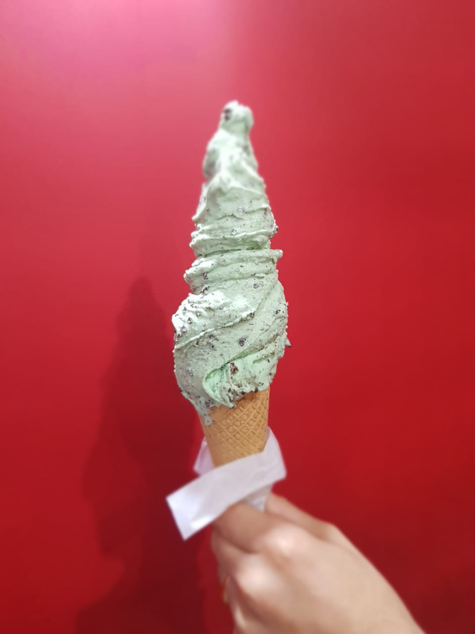 Cucurucho de helado sabor Menta granizada